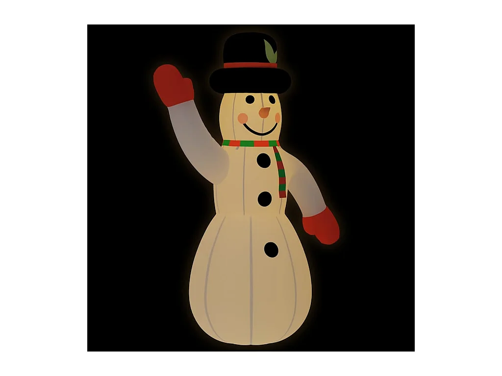 Aufblasbarer Schneemann mit LEDs 455 cm