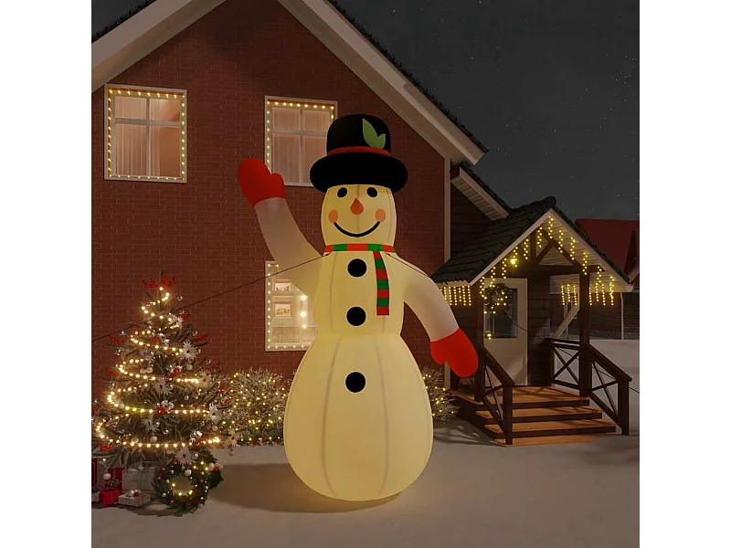Bonhomme de neige gonflable avec LED 455 cm