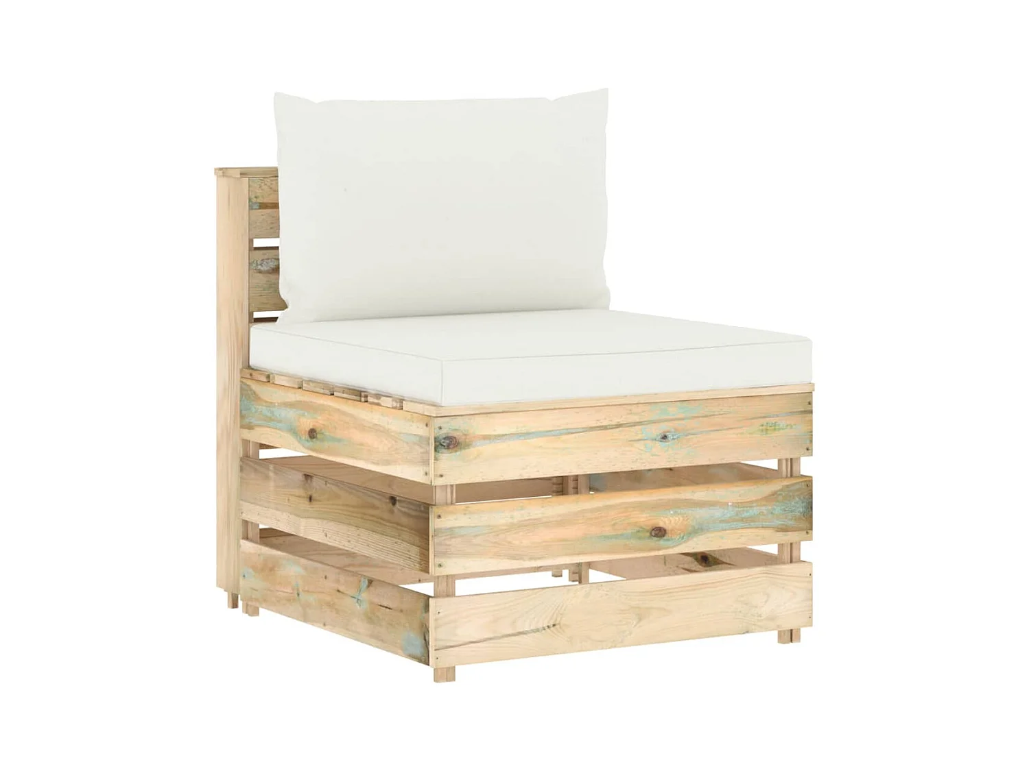Canapé central sectionnel avec coussins Bois imprégné de vert