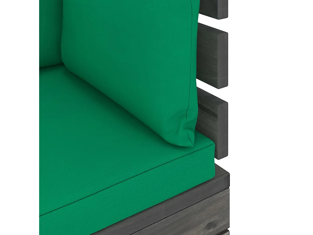 Tuinhoekbank met kussens pallet grenenhout