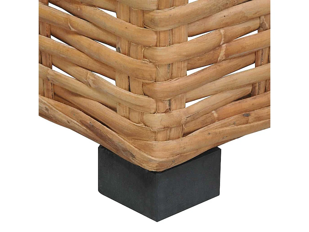 Canapé d'angle avec coussins Rotin naturel