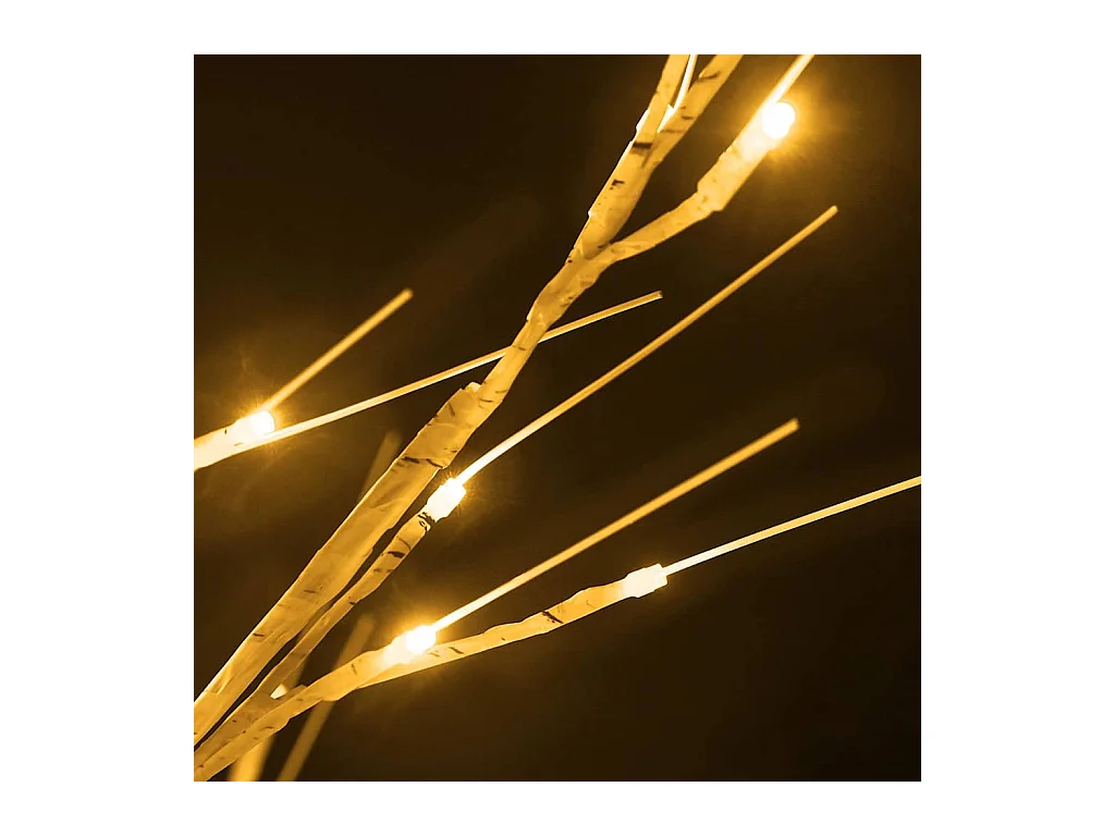 Bouleau blanc à LED 672 LED Blanc chaud 400 cm