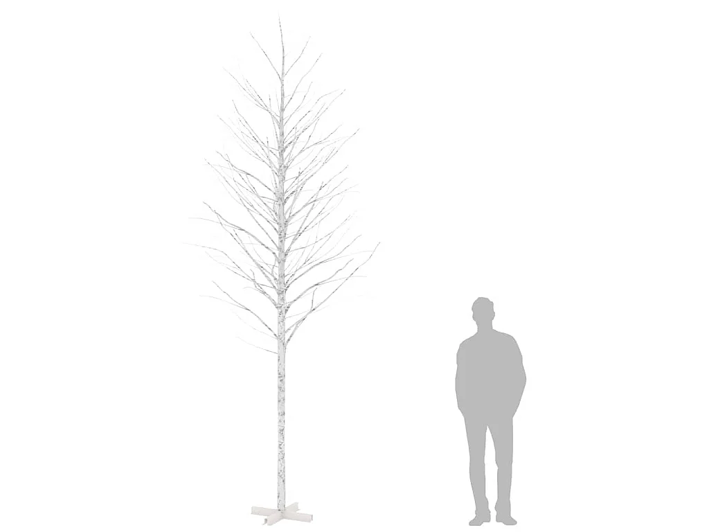 Berkenboom LED 672 LED's warmwit 400 cm wit