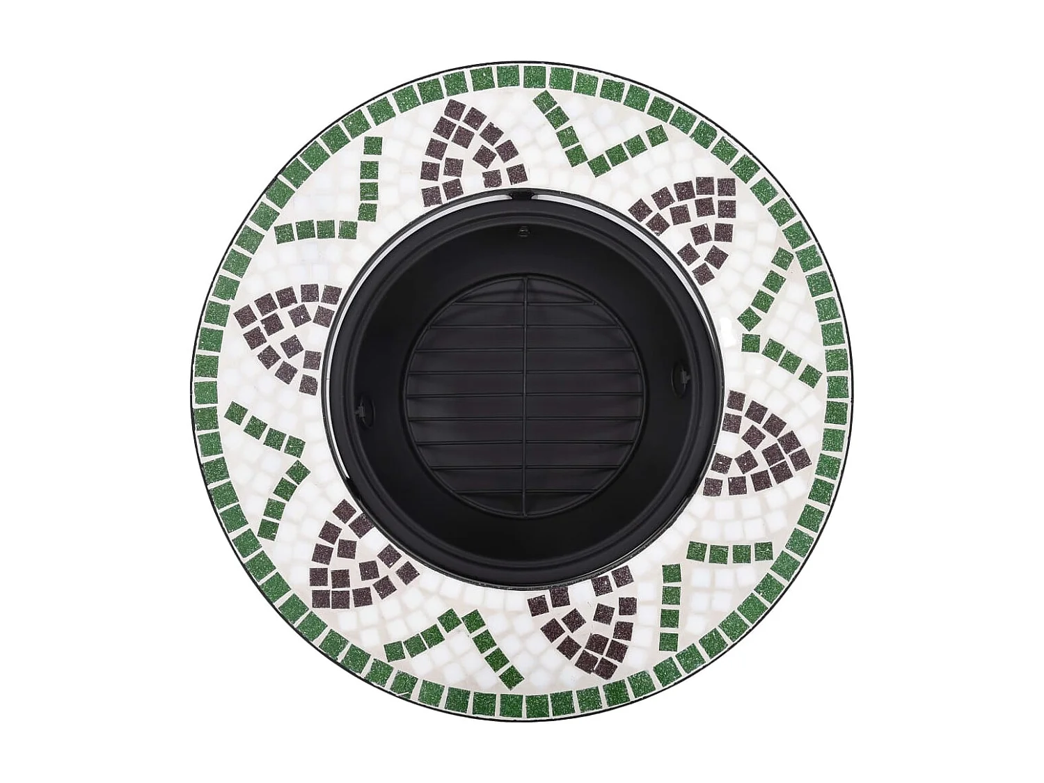Braciere a Mosaico Verde 68 cm in Ceramica