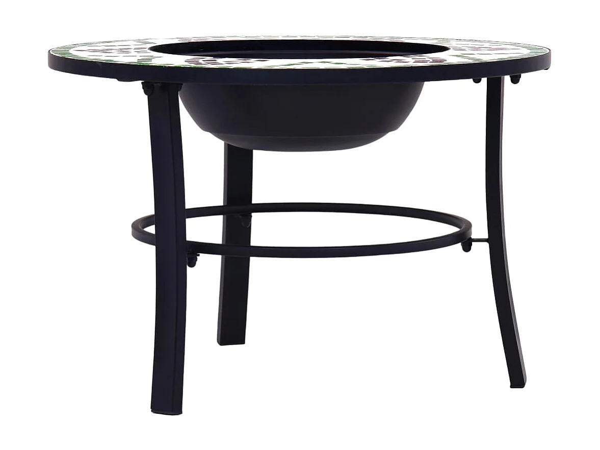 Feuerstelle Mosaik Keramik Grün 68 cm