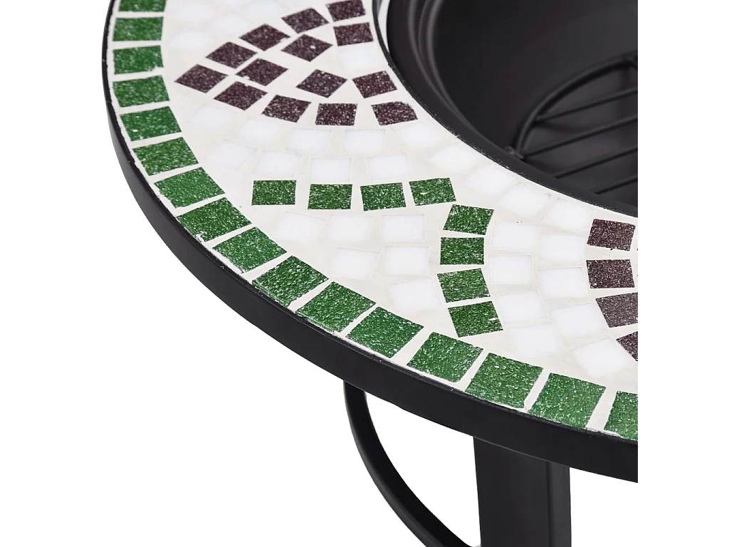 Feuerstelle Mosaik Keramik Grün 68 cm