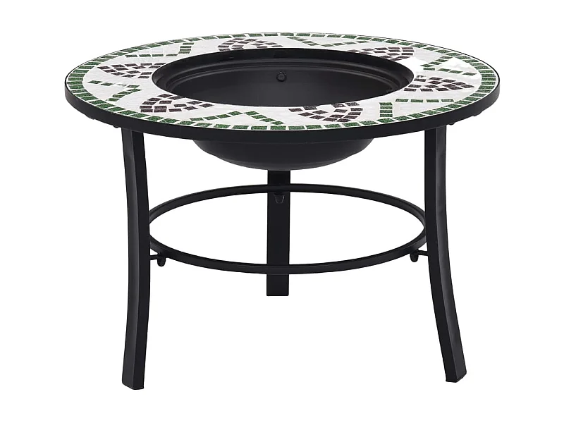Brasero de mosaico cerámica verde 68 cm