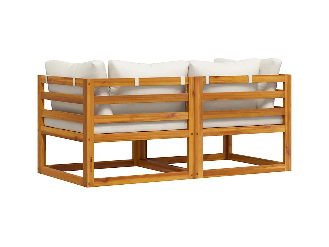 Canapés d'angle sectionnels 2 pcs avec coussins Blanc crème