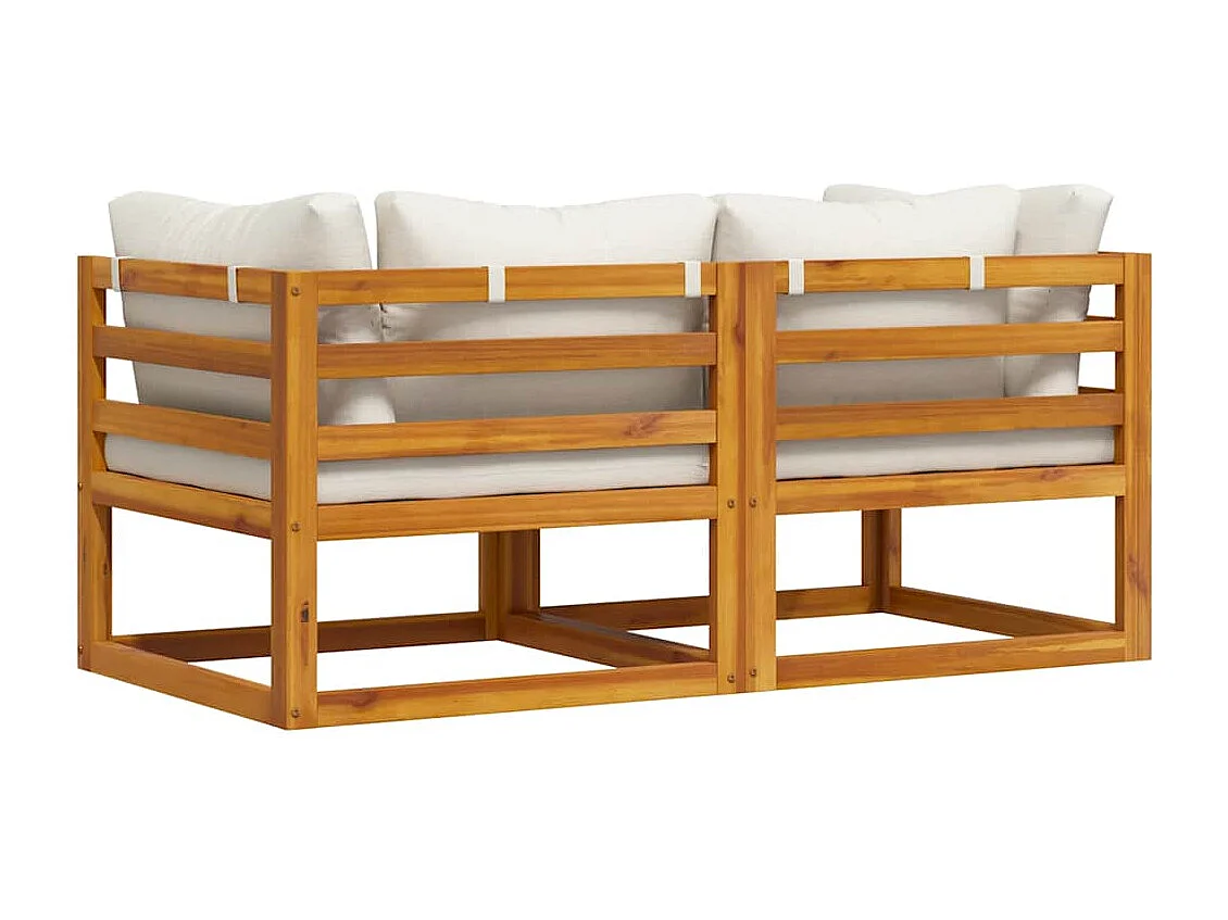 Canapés d'angle sectionnels 2 pcs avec coussins Blanc crème