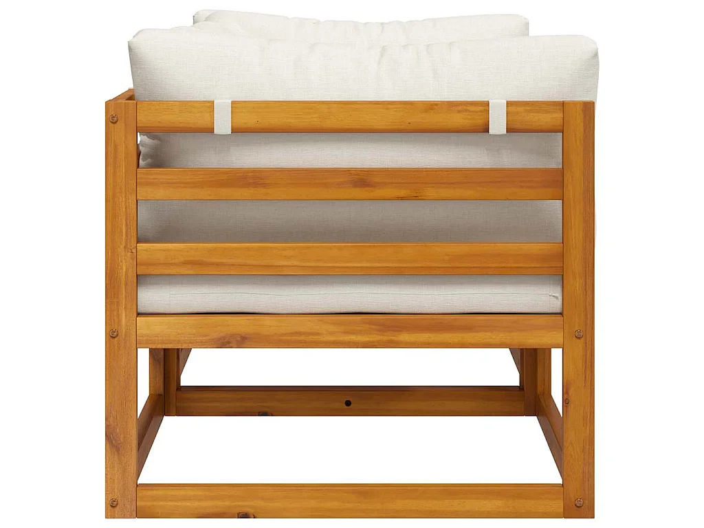 Sofás de esquina modulares 2 uds con cojines tela blanco crema