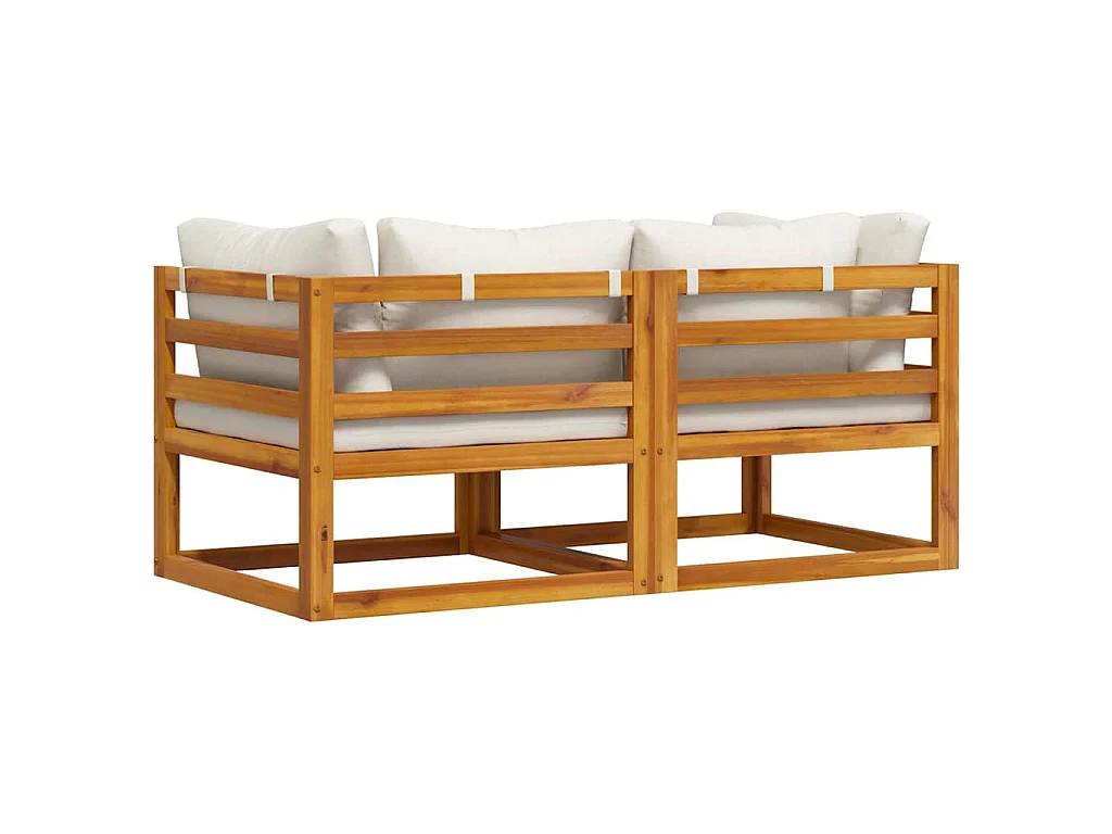 Canapés d'angle sectionnels 2 pcs avec coussins Blanc crème