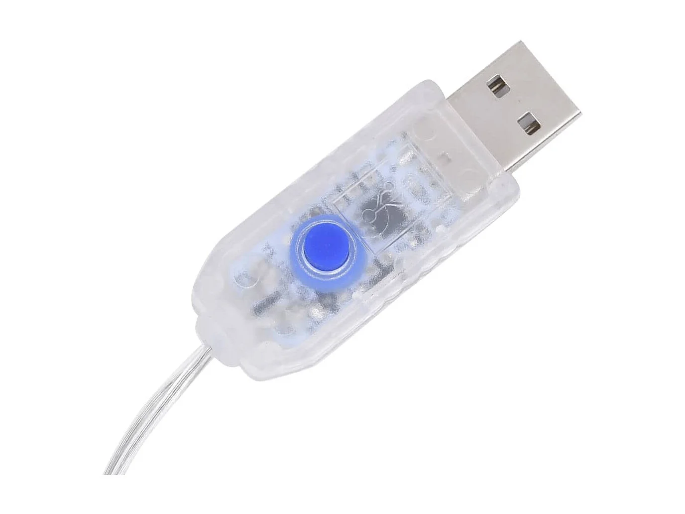 Famille de rennes de décoration Acrylique 160 LED bleu
