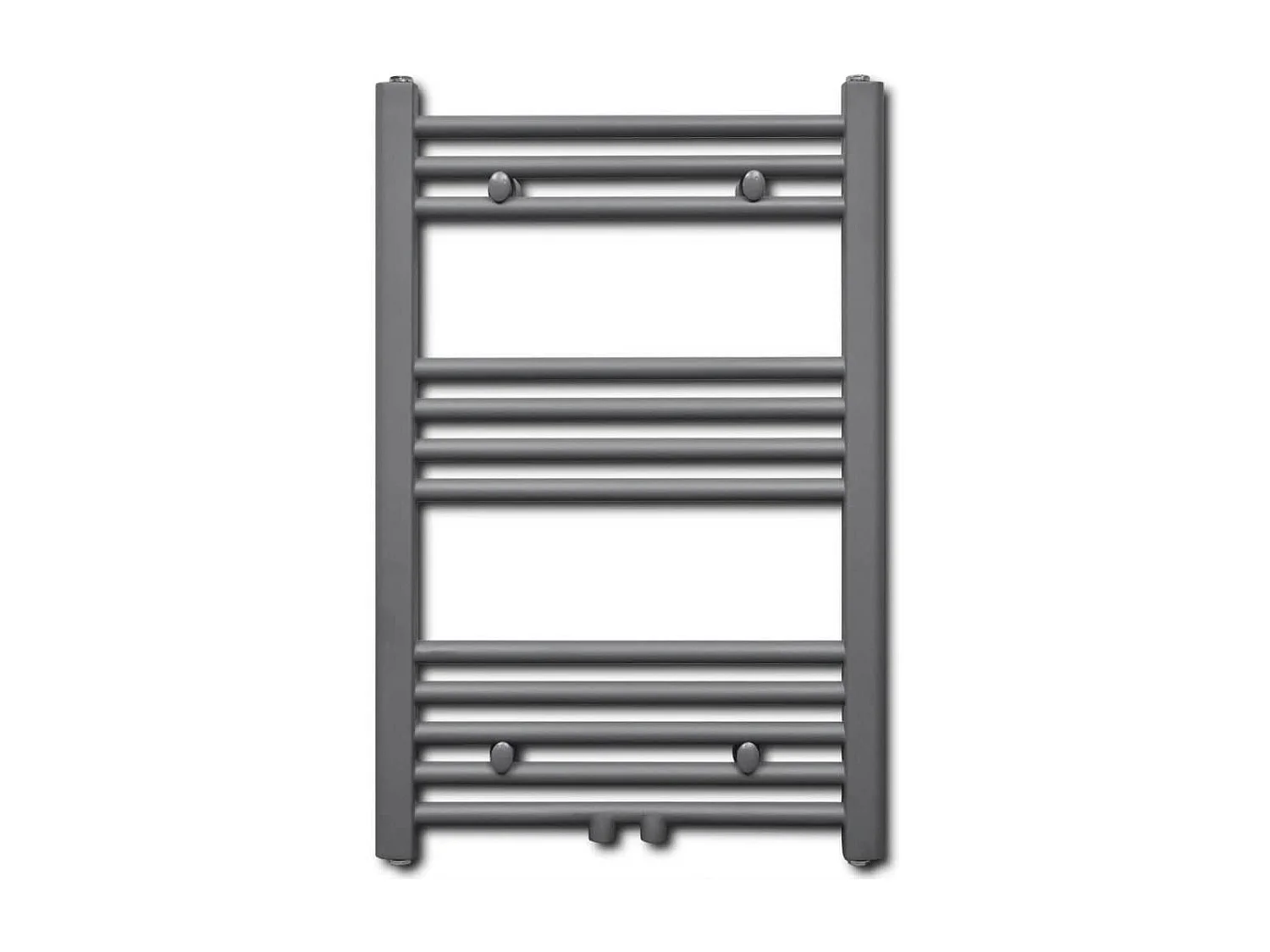 Sèche-serviettes eau chaude à rails droits gris 500x764 mm