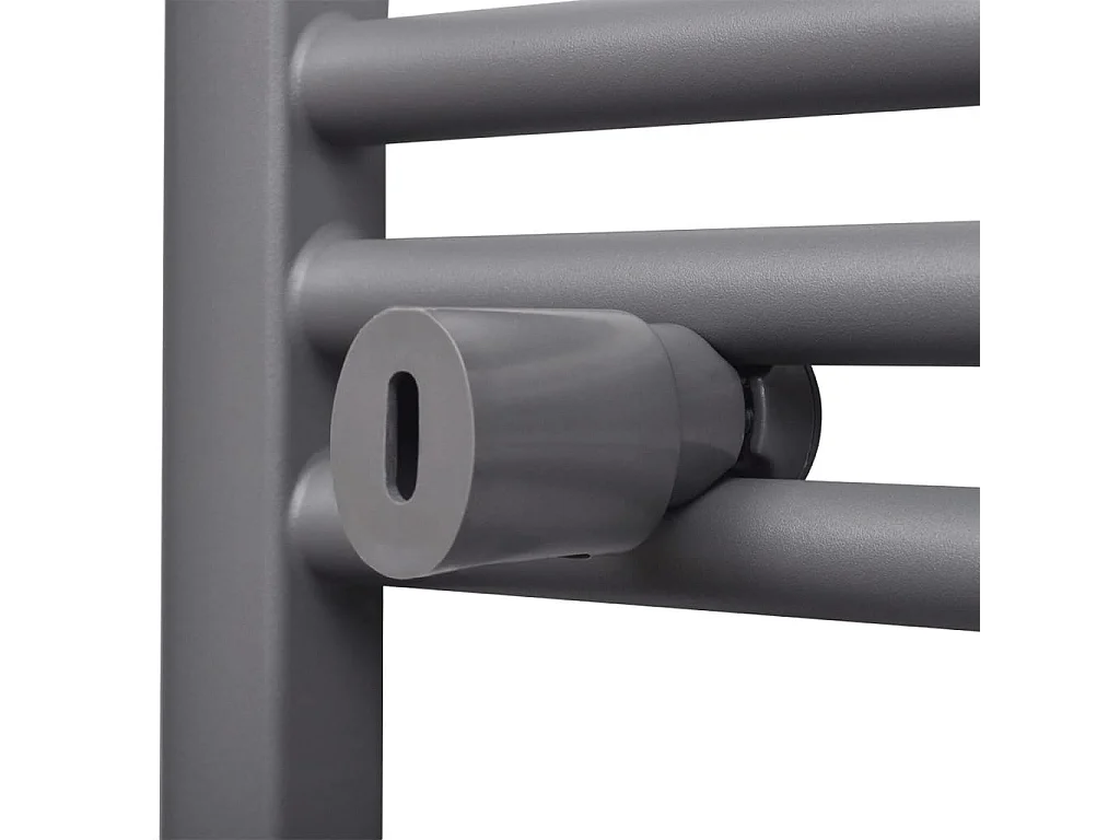 Sèche-serviettes eau chaude à rails droits gris 500x764 mm