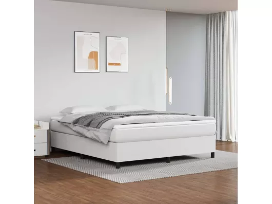 Kauf Unique Boxspringbett mit Matratze Weiß 160x200cm Kunstleder