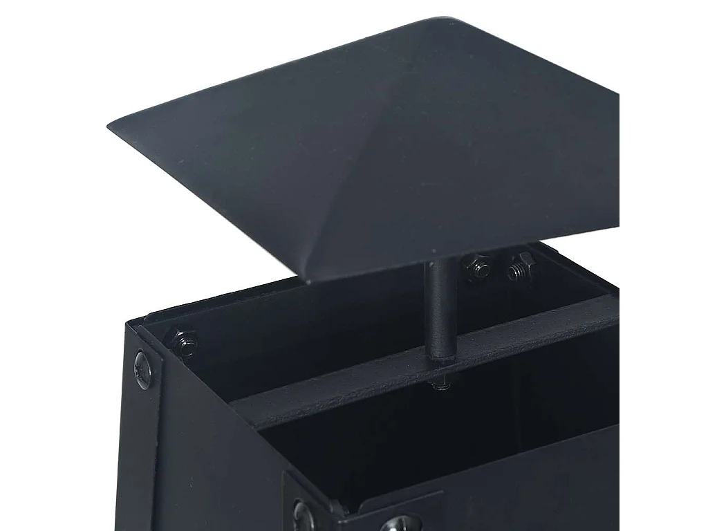 Braseira 35x35x99 cm aço preto