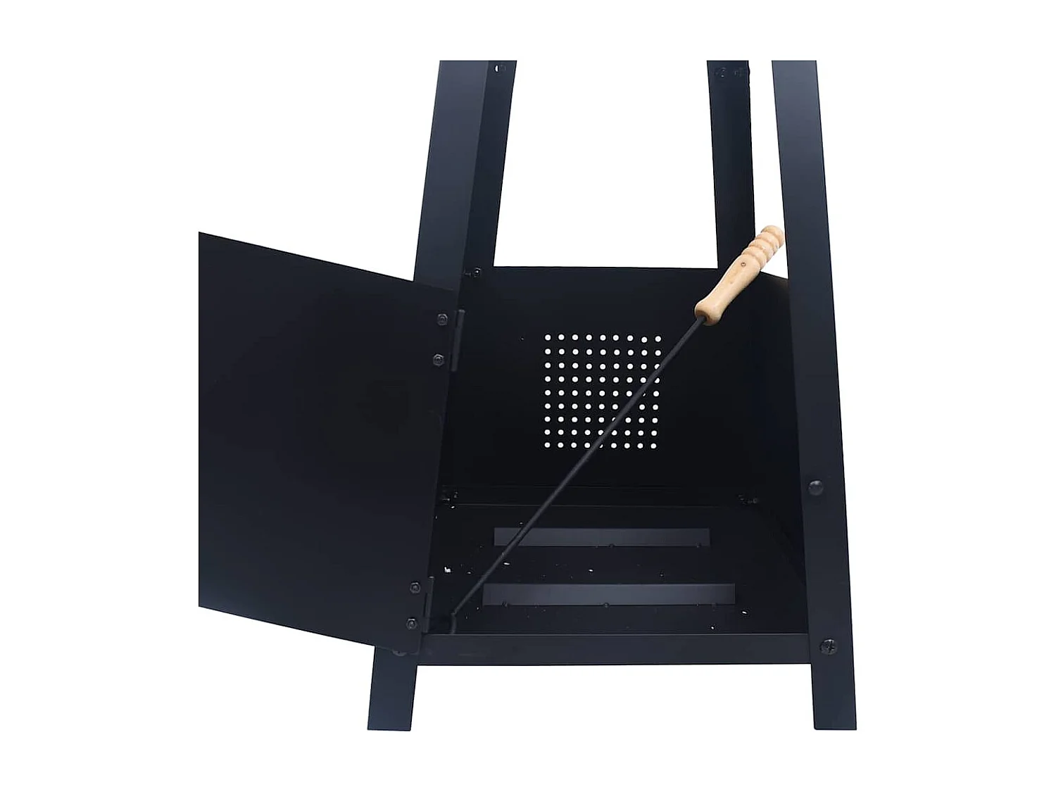 Braseira 35x35x99 cm aço preto