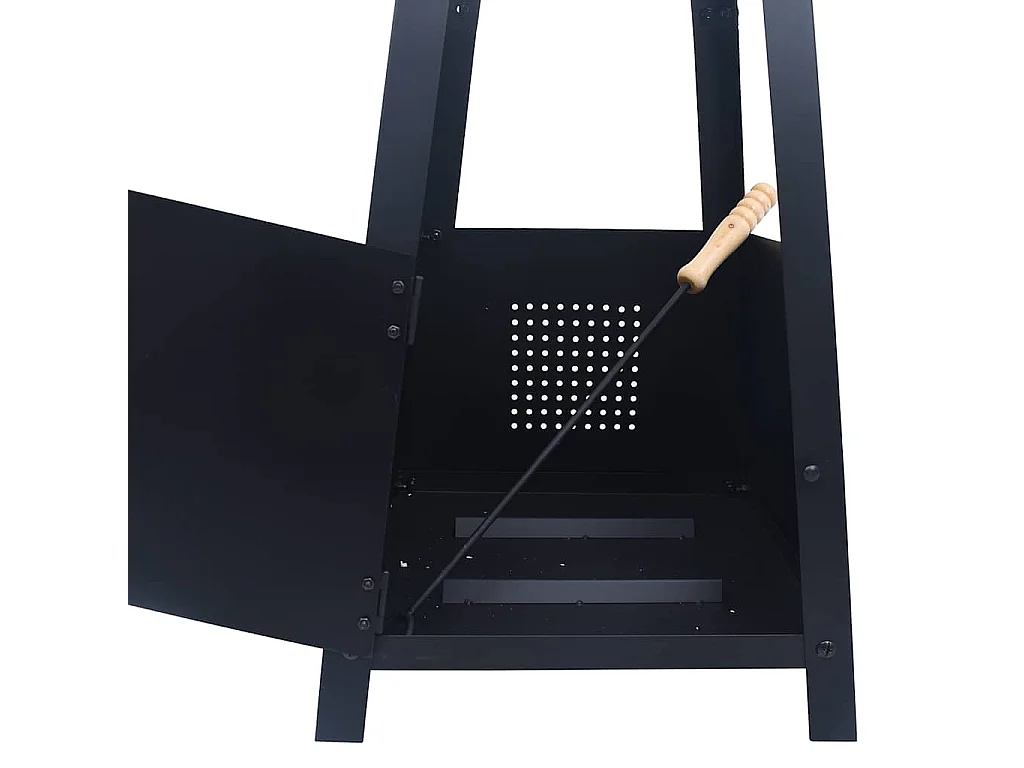 Foyer Noir 35x35x99 cm Acier