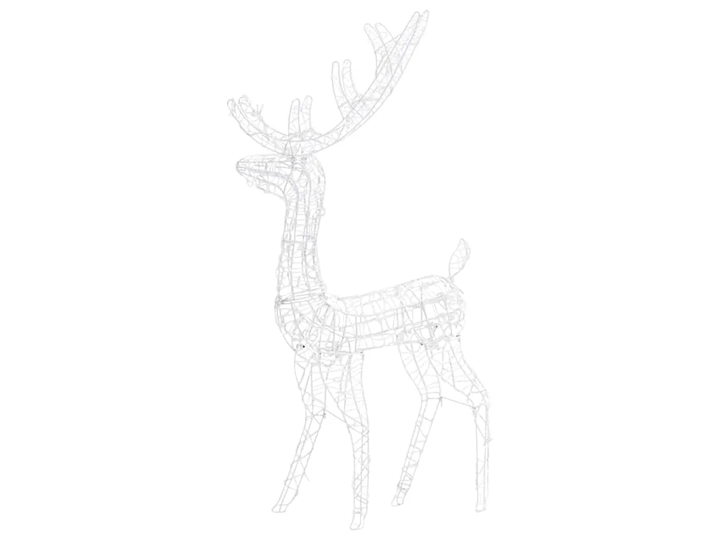 Kerstversiering rendierfamilie 300 LED's koudwit acryl