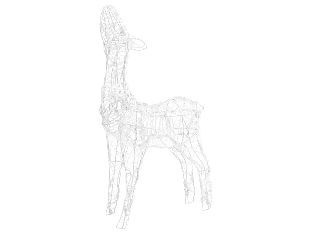 Kerstversiering rendierfamilie 300 LED's koudwit acryl