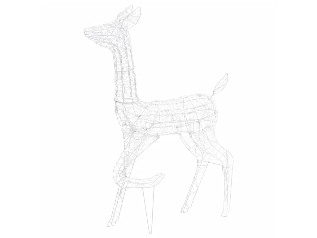 Kerstversiering rendierfamilie 300 LED's koudwit acryl