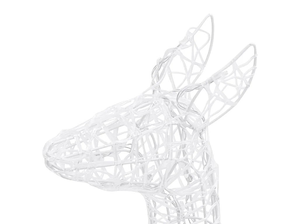 Kerstversiering rendierfamilie 300 LED's koudwit acryl