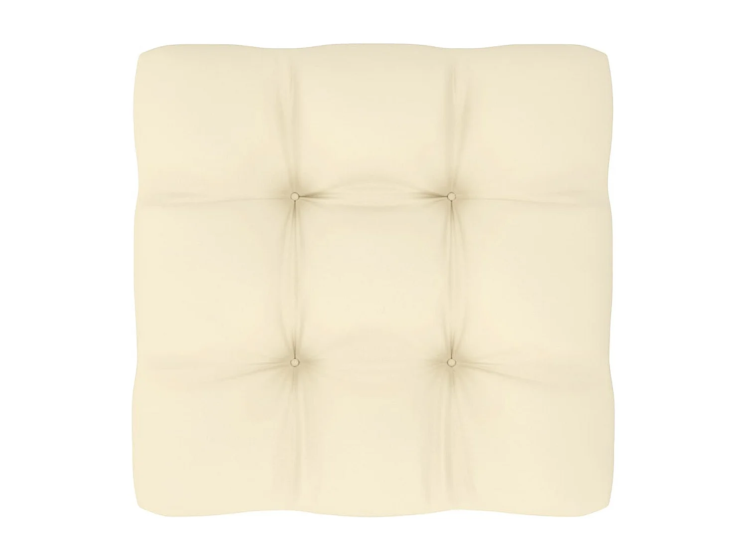 Sofá de centro para jardim c/almofadões pinho maciço cor creme