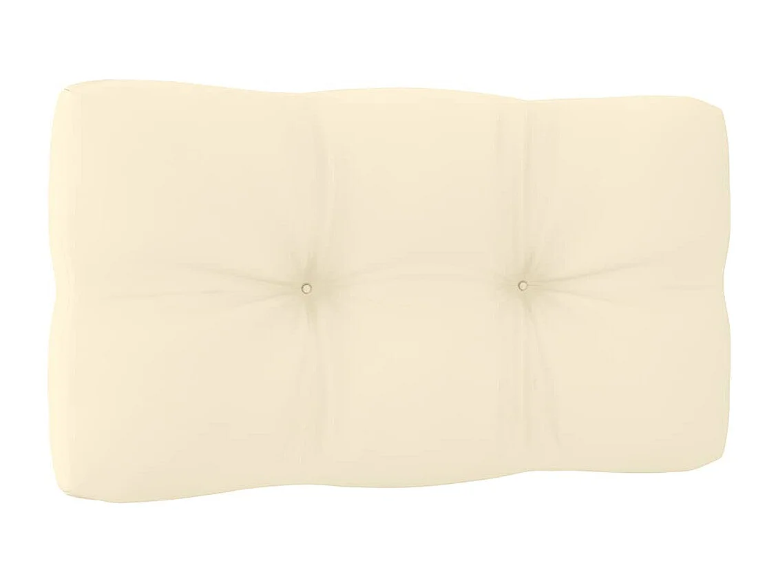 Sofá de centro para jardim c/almofadões pinho maciço cor creme