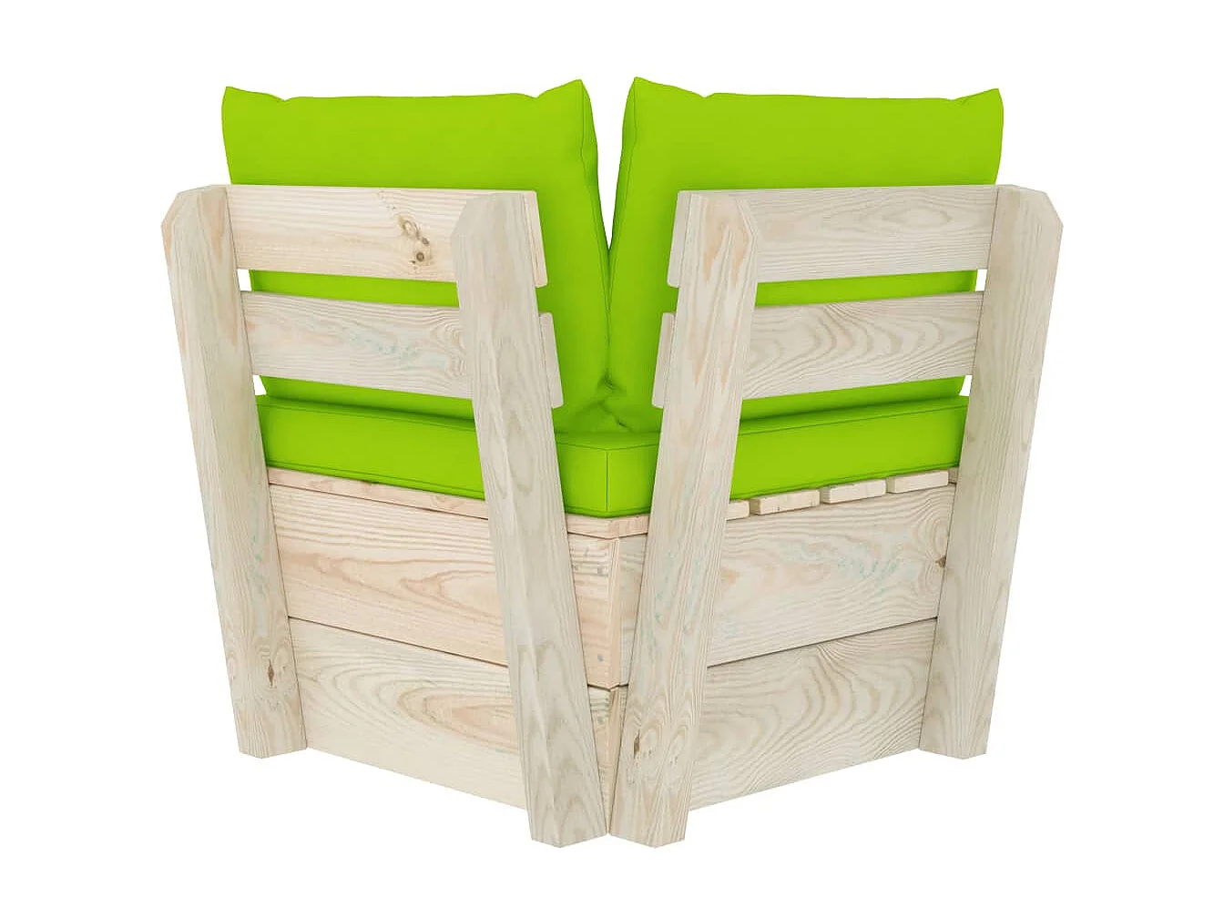 Garten-Paletten-Ecksofa mit Kissen Imprägniertes Fichtenholz