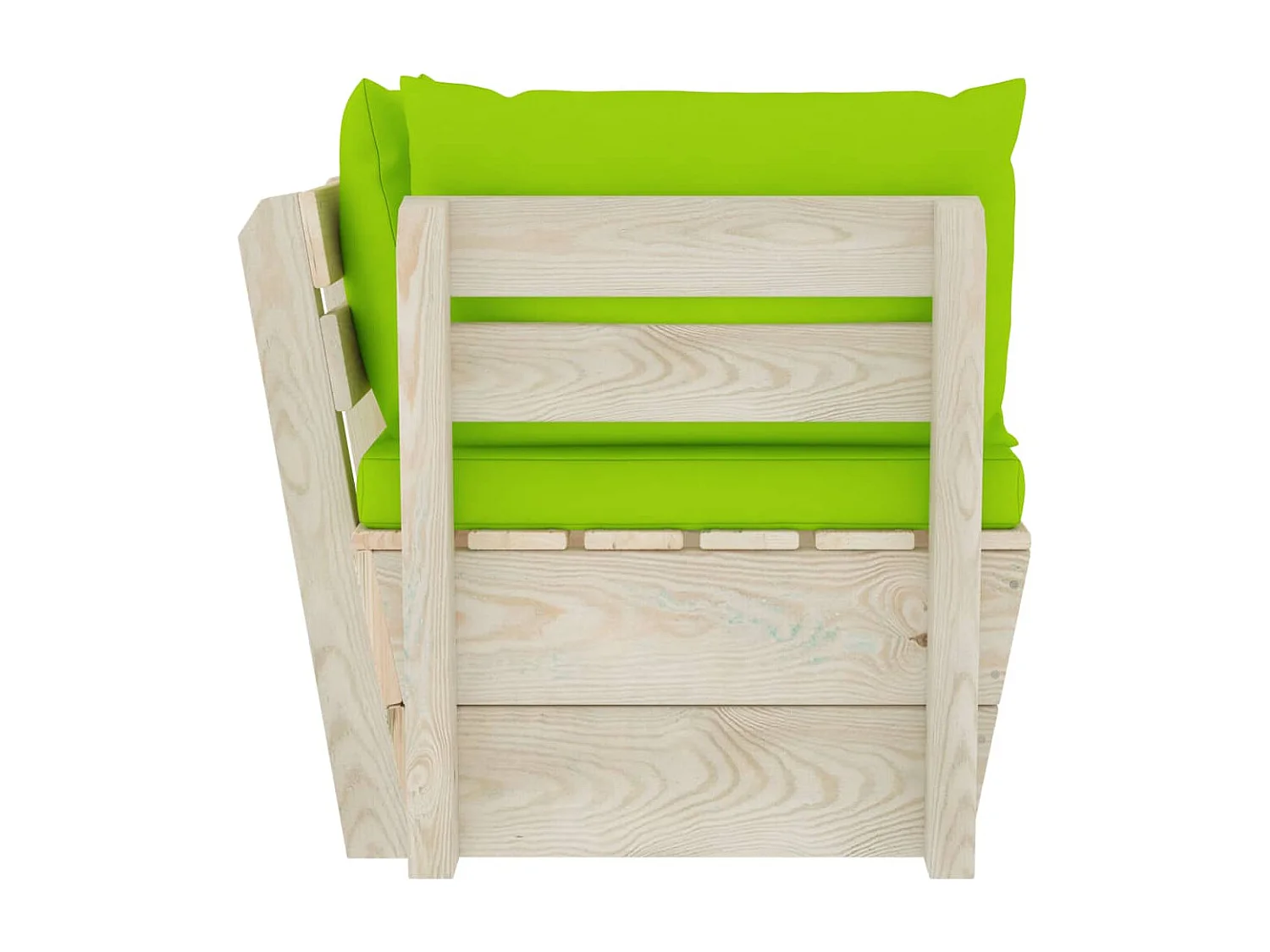 Canapé d'angle palette de jardin avec coussins Épicéa imprégné