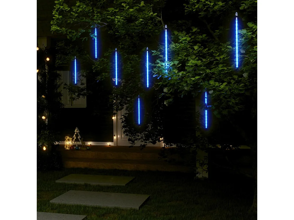 Guirlandes lumineuses 8 pcs 30 cm 192 LED bleu