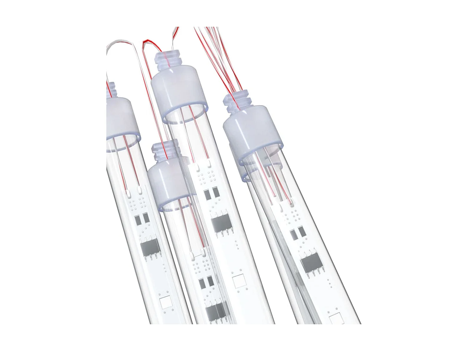 Guirlandes lumineuses 8 pcs 30 cm 192 LED bleu