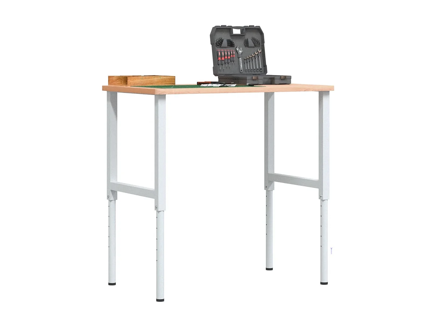 Estruturas bancada ajust. 2 pcs 55x(69-95,5)cm metal cinza