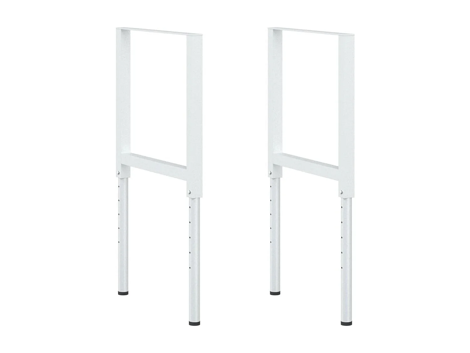 Estruturas bancada ajust. 2 pcs 55x(69-95,5)cm metal cinza