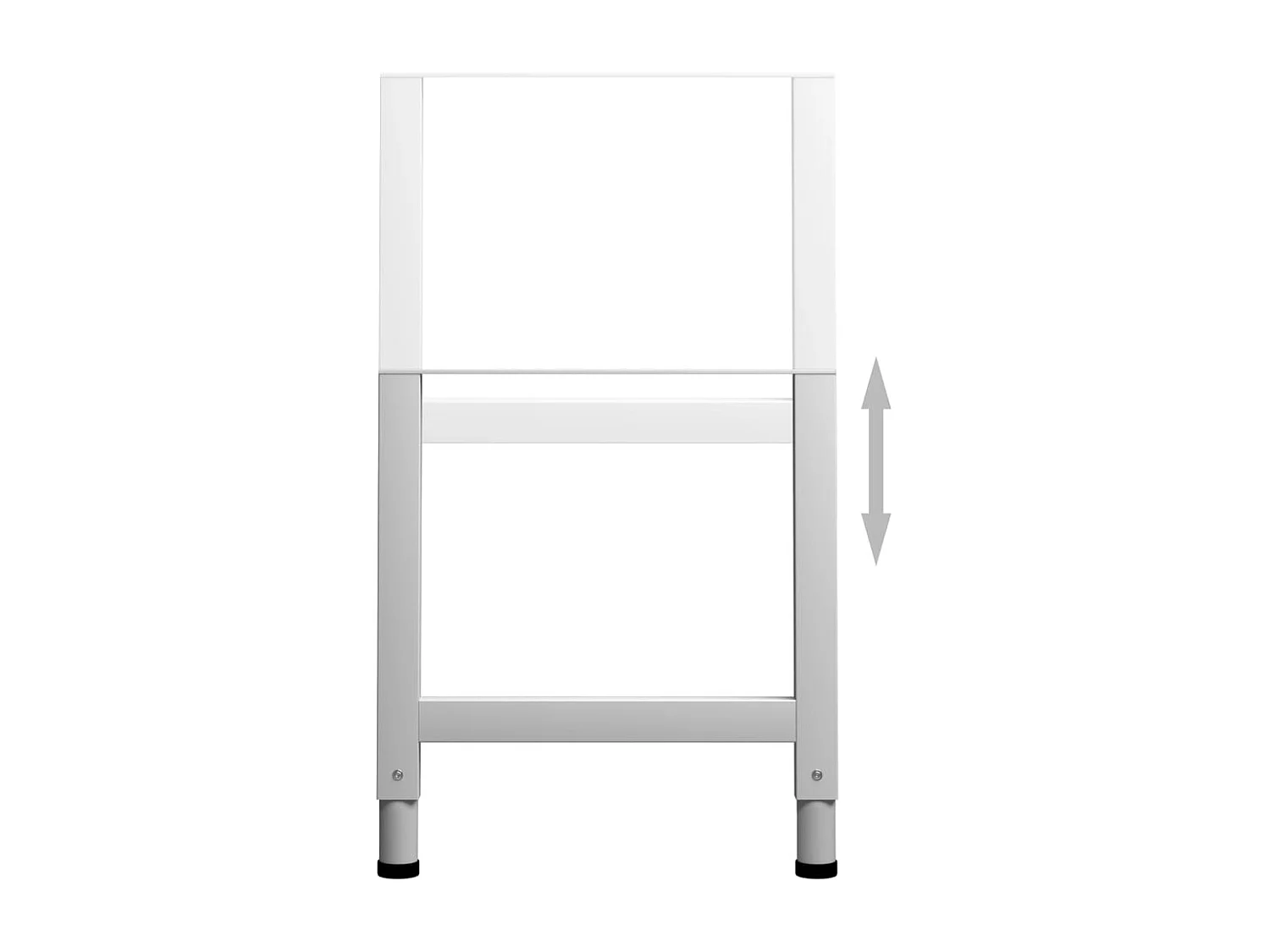 Estruturas bancada ajust. 2 pcs 55x(69-95,5)cm metal cinza