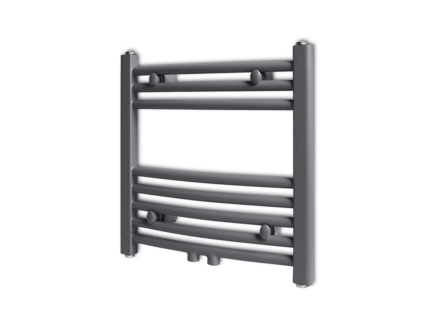 Radiator / handdoekenrek gebogen 480x480 mm grijs