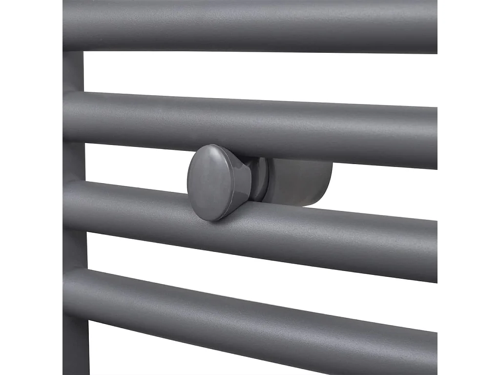 Handtuchheizkörper Warmwasser Gebogen Grau 480x480 mm