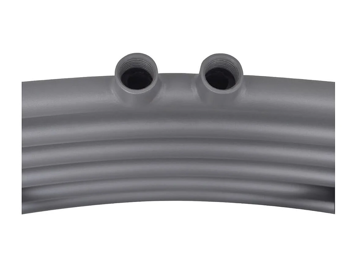 Handtuchheizkörper Warmwasser Gebogen Grau 480x480 mm