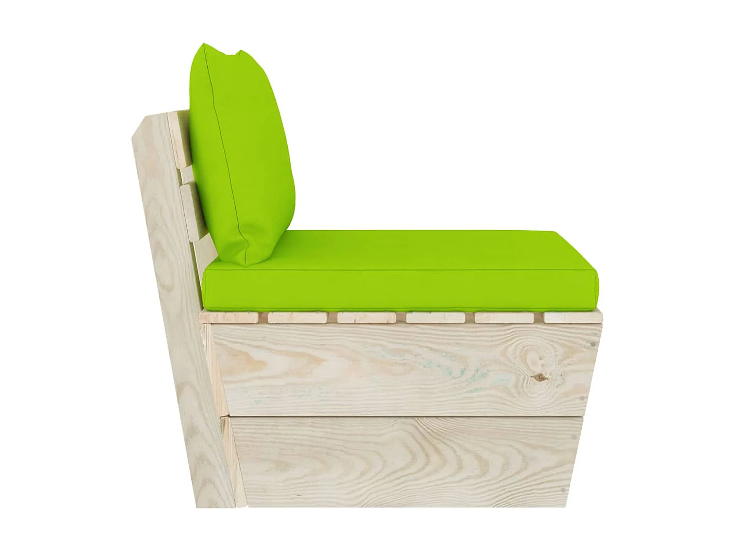 Garten-Paletten-Mittelsofa mit Kissen Imprägniertes Fichtenholz