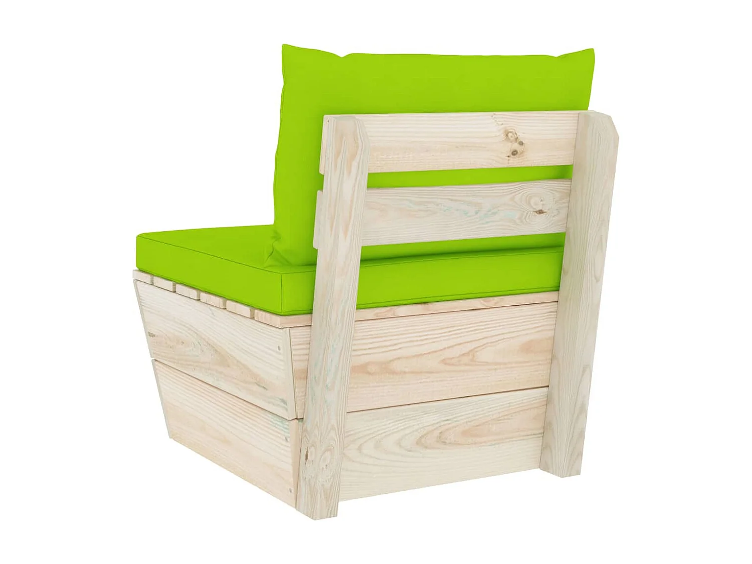 Garten-Paletten-Mittelsofa mit Kissen Imprägniertes Fichtenholz