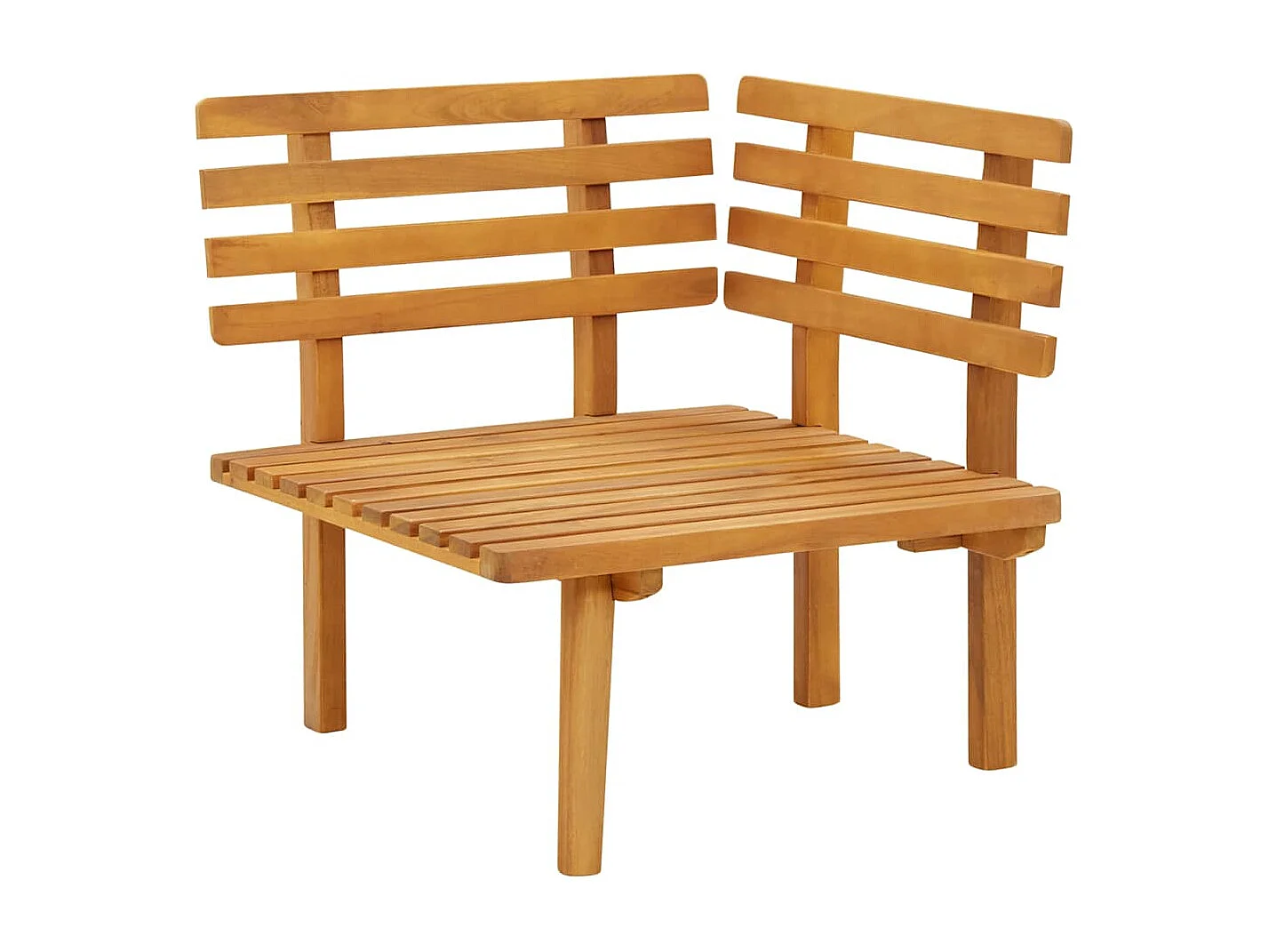 Canapé d'angle de jardin avec coussins bois d'acacia massif