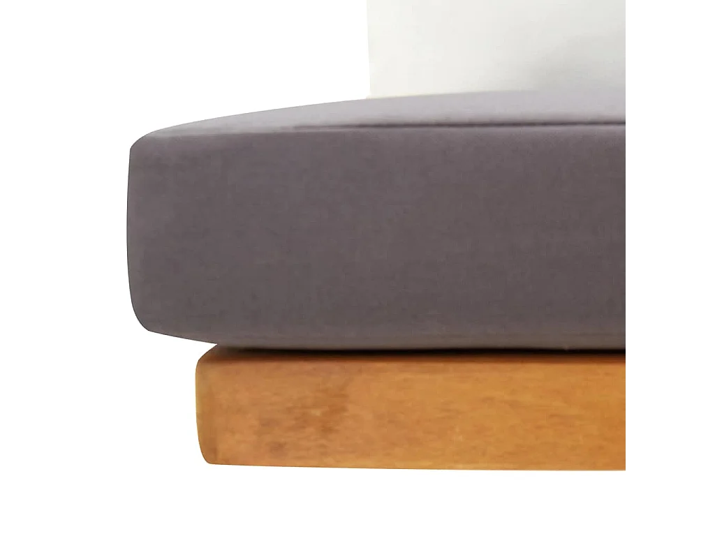 Canapé d'angle de jardin avec coussins bois d'acacia massif