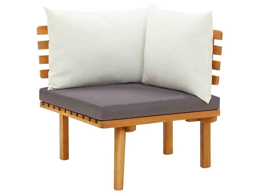 Garten-Ecksofa mit Kissen Massivholz Akazie