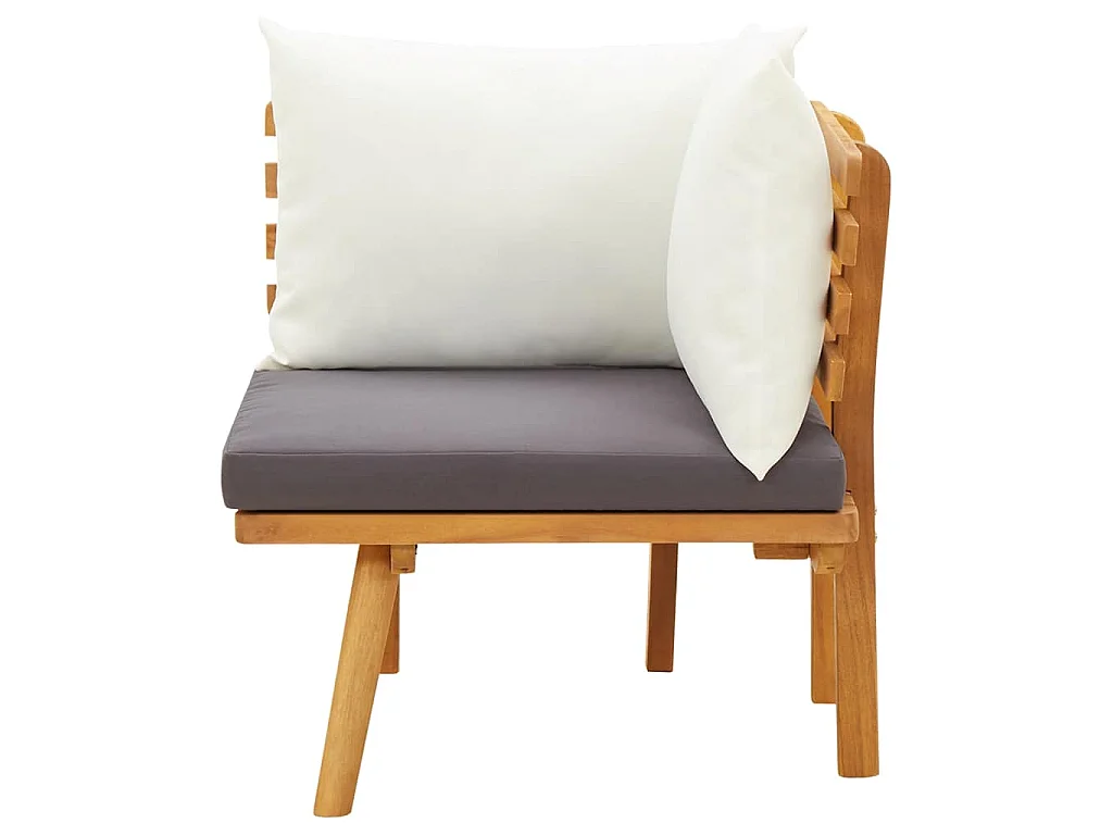 Garten-Ecksofa mit Kissen Massivholz Akazie