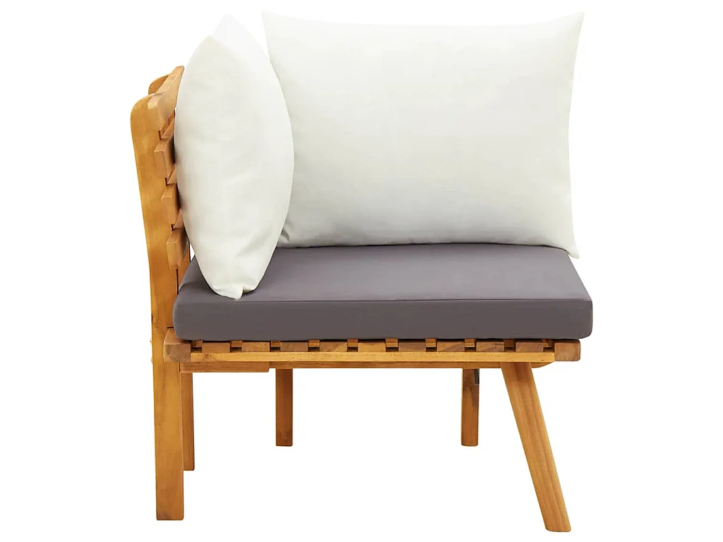Garten-Ecksofa mit Kissen Massivholz Akazie