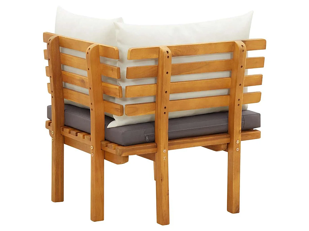 Garten-Ecksofa mit Kissen Massivholz Akazie