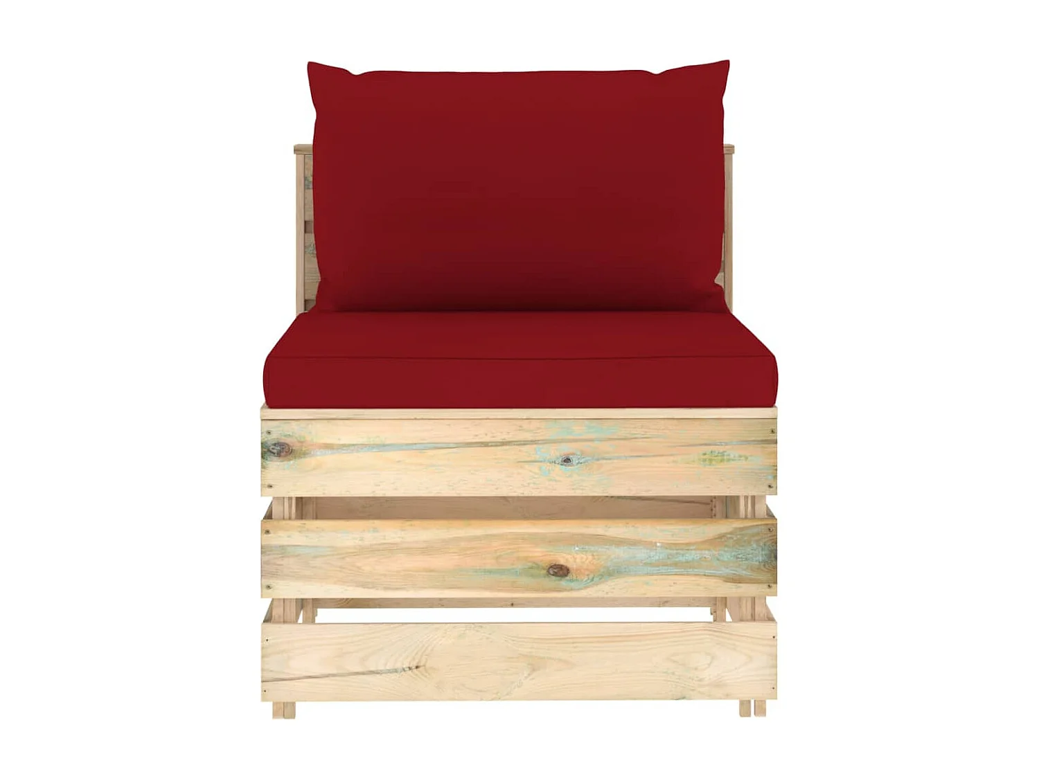 Canapé central sectionnel avec coussins Bois imprégné de vert