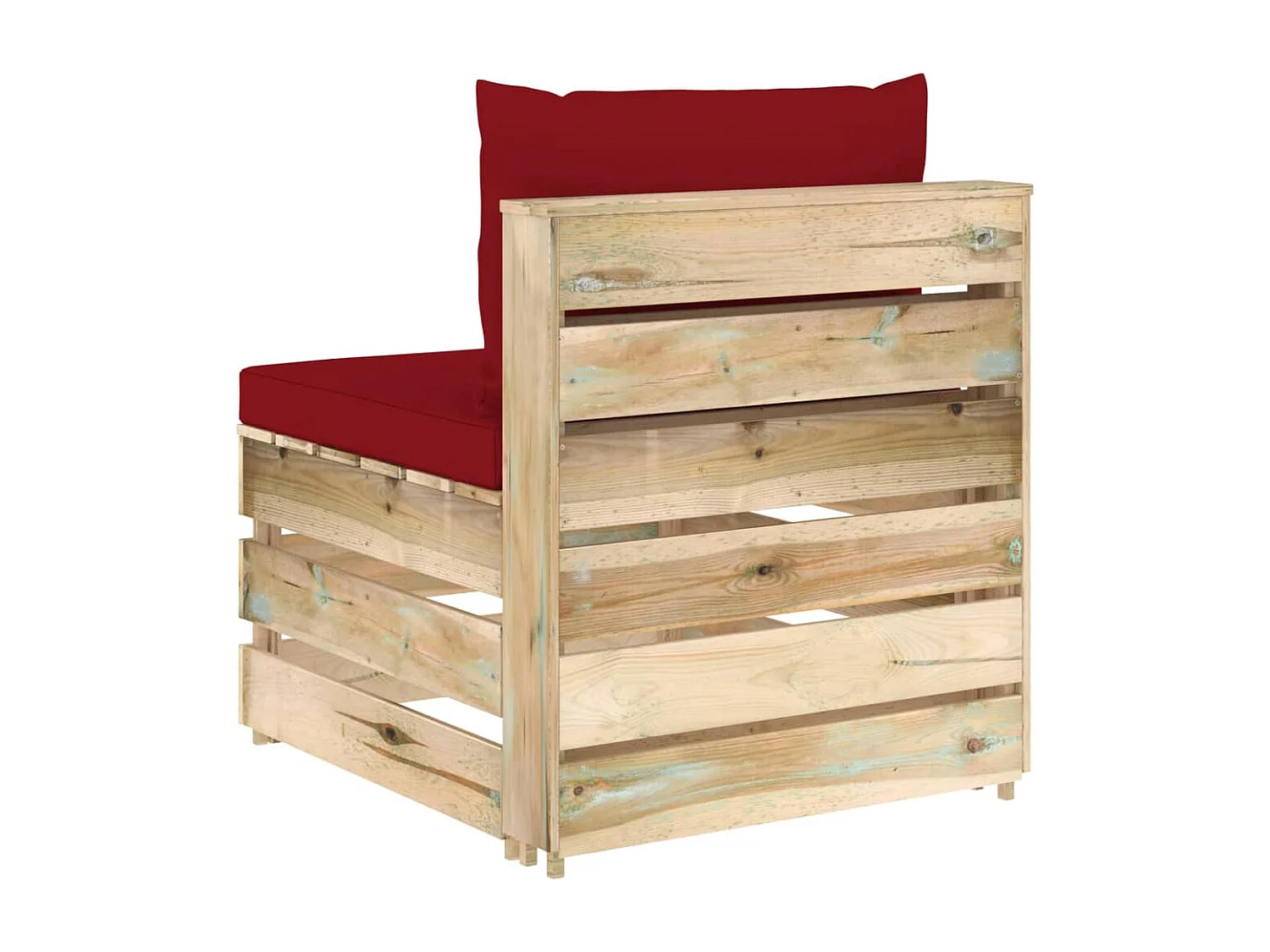 Canapé central sectionnel avec coussins Bois imprégné de vert