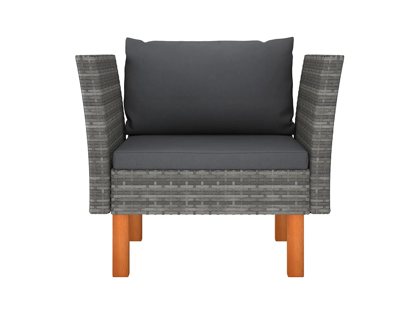 Canapé de jardin Résine tressée et bois d'eucalyptus massif