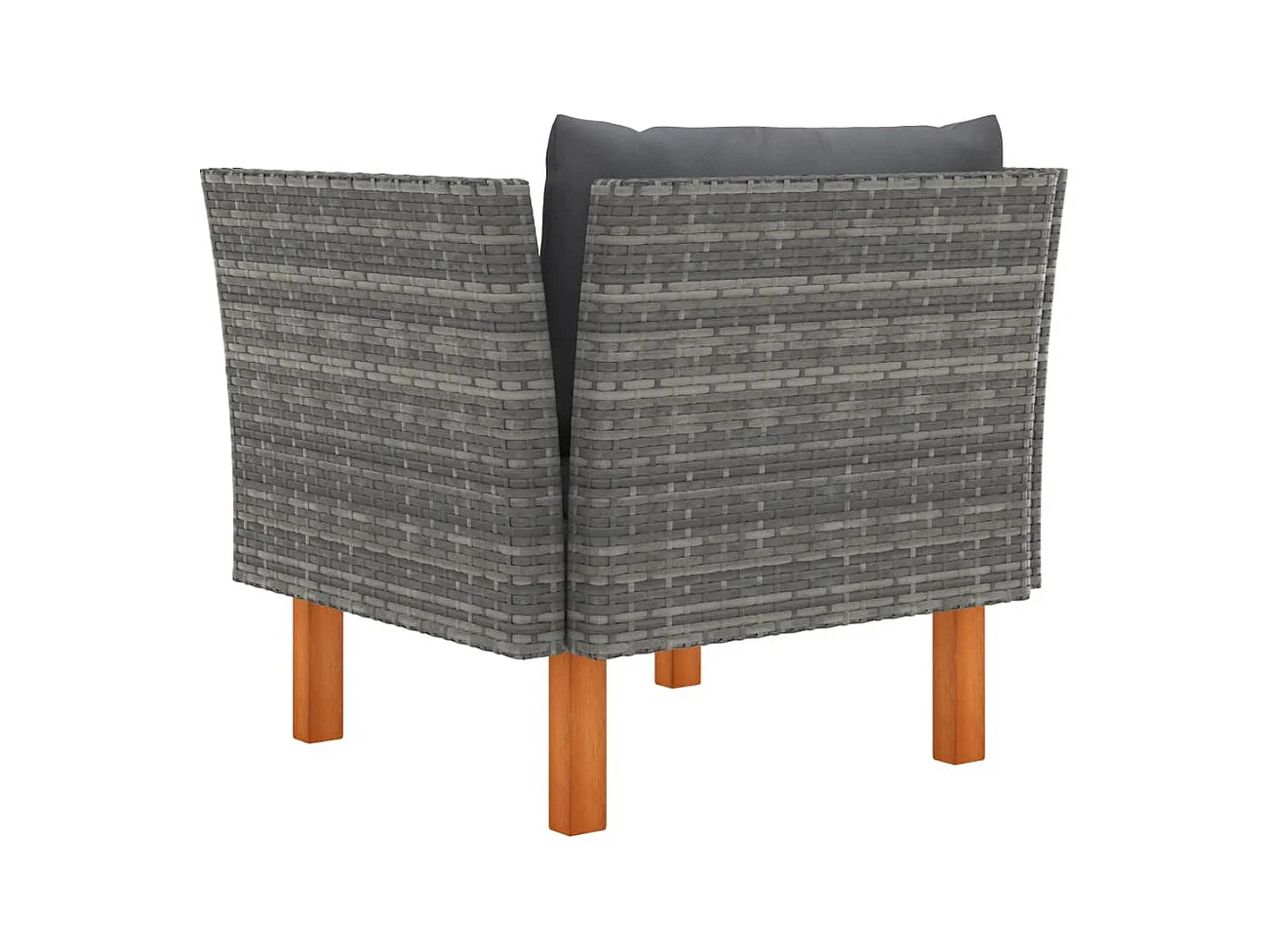 Canapé de jardin Résine tressée et bois d'eucalyptus massif